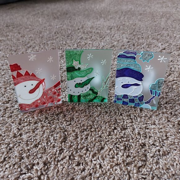 💥3/$10💥Winter Snow Collection by Avon - Tealight Holders - Picture 1 of 7